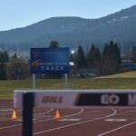 EOU Foundation Donor Banner Bank's track naming billboard on the EOU Campus