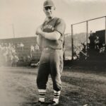 EOU Alumni Denver Ginsey poses at a baseball game