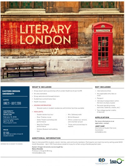 Link to PDF Eastern Oregon University Literacy London